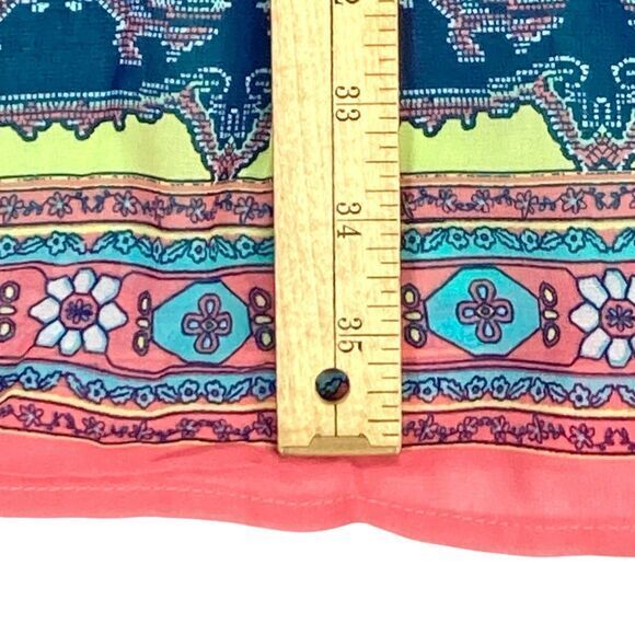 Loralette Dress Womens 2X Green Blue Paisley Print Summer Boho Beach Flowy NEW - Picture 15 of 16